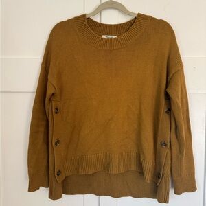 Madewell Mustard Side-Button Knit Sweater